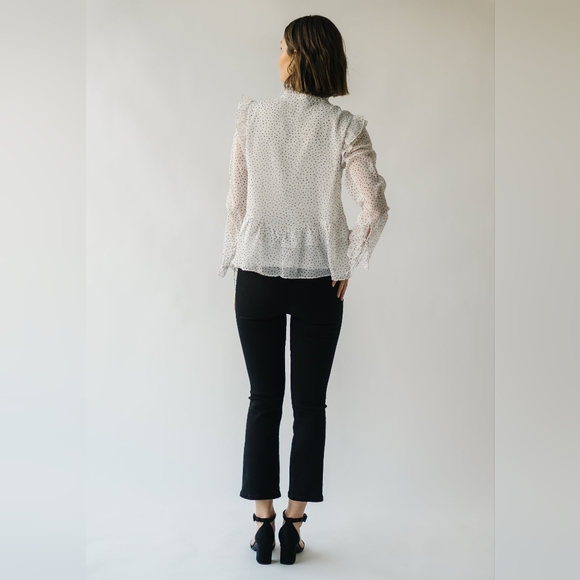 Polagram chiffon polka dot peplum blouse - Picture 6 of 6